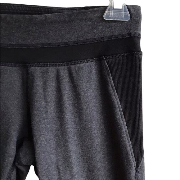 Lululemon Refine Crop Leggings Size 4 Colorblock Stretch Cotton Pants Gym Run - Picture 11 of 16